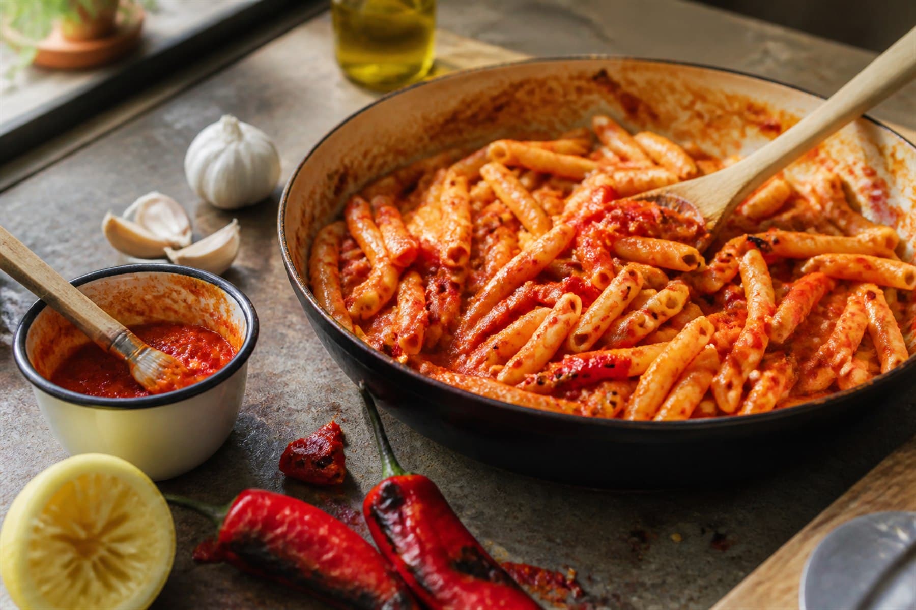Vivid peri-peri style sauce with lemon and bird's-eye chillies
